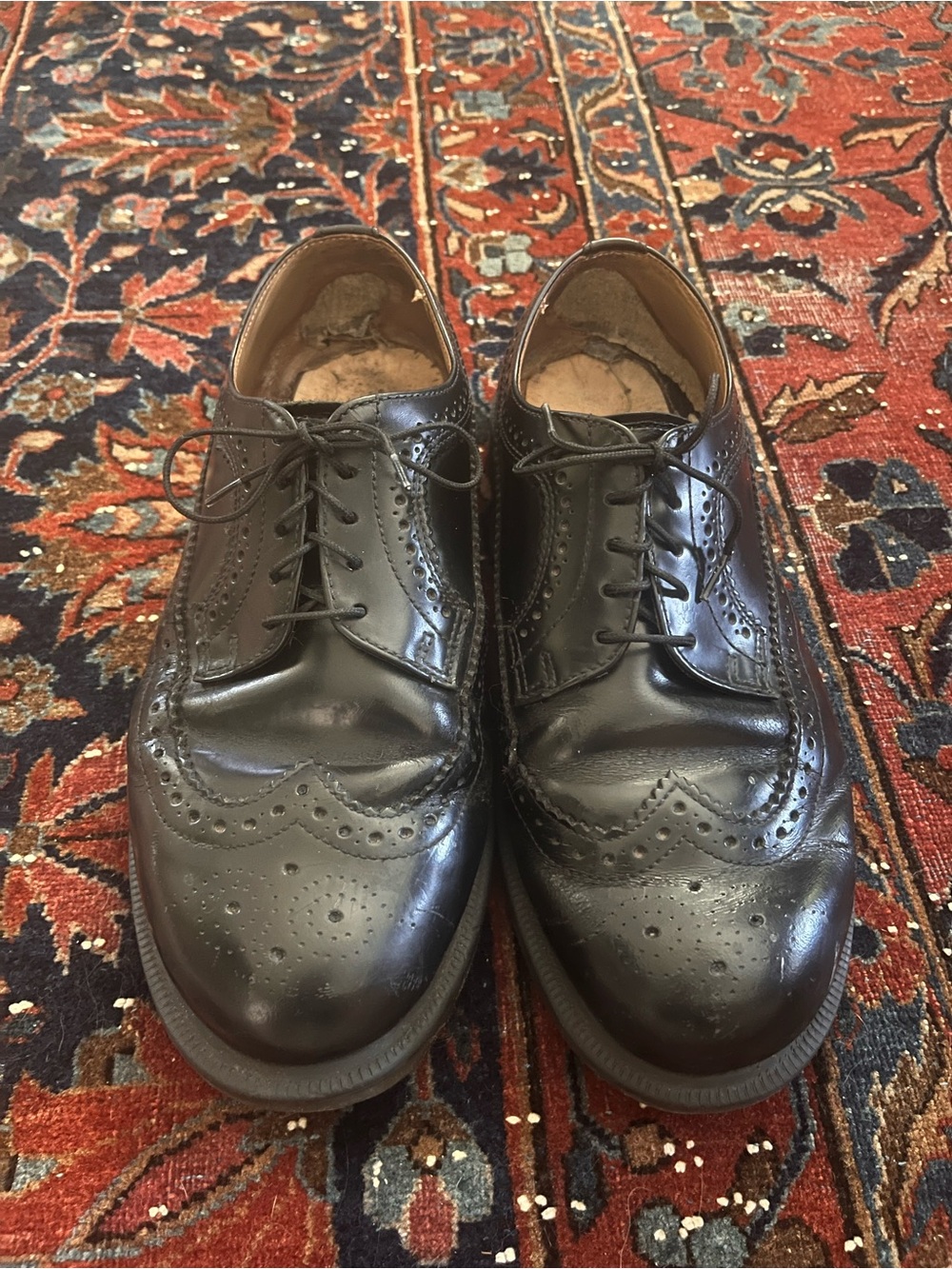 Dr. Martens 3989 Black Wingtip Leather Brogues